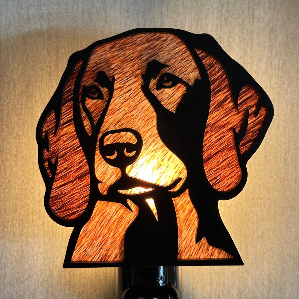 Shorthaired Pointer Dog Night Light Plug-In Pet Decor Gift Pet Lover